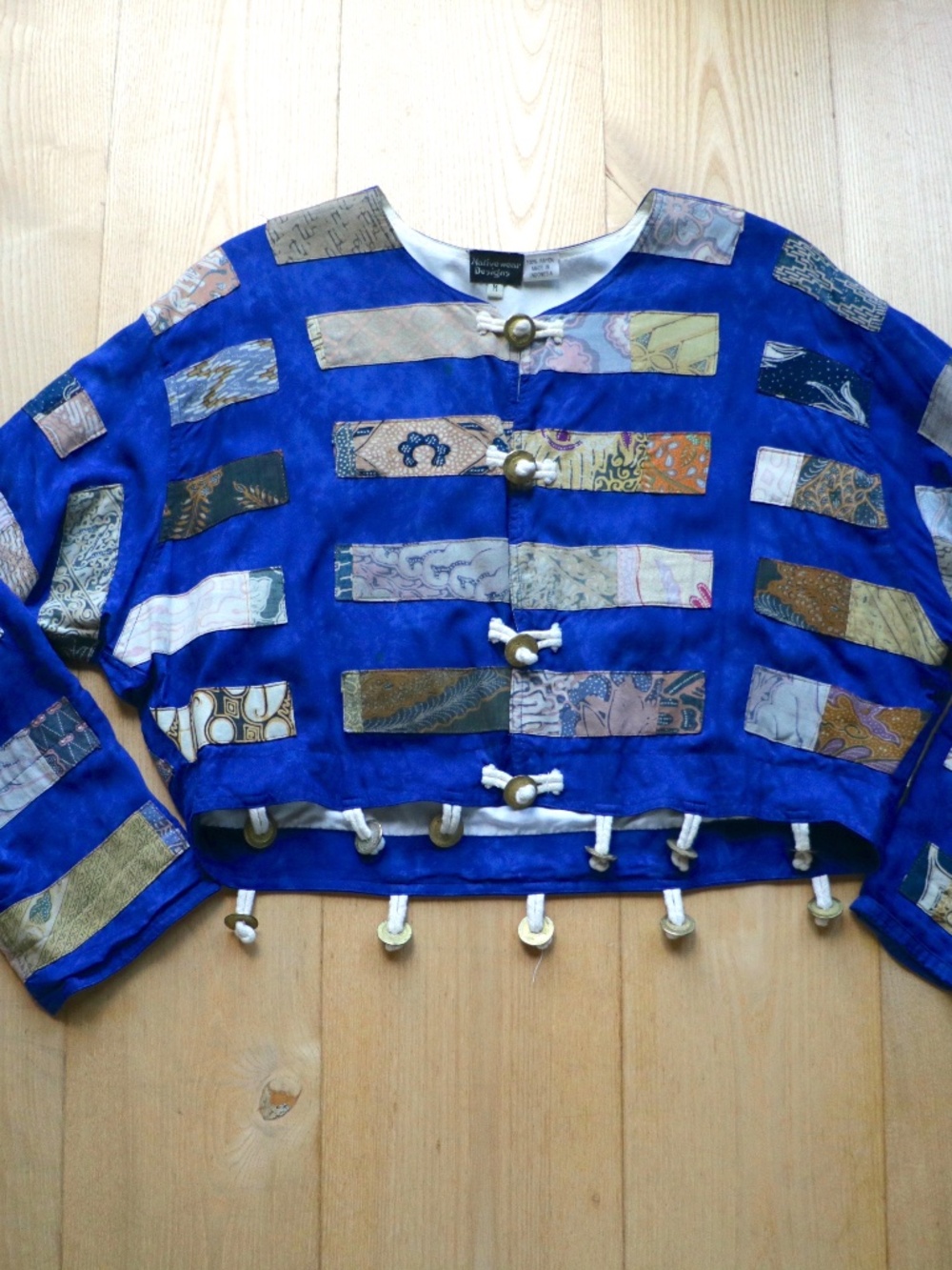 vintage artsy patchwork boho jacket